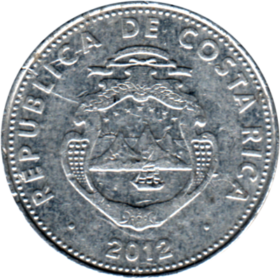 5 Colones, 2012 Obverse