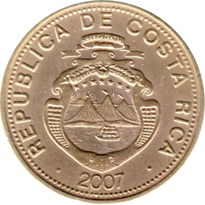 25 Colones, 2007 Obverse