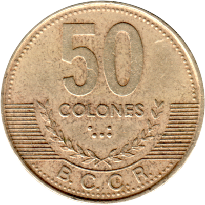 50 Colones, 2002 Reverse