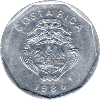 20 Colones, 1985 Obverse