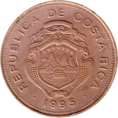 25 Colones, 1995 Obverse