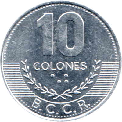 10 Colones, 2021 Reverse