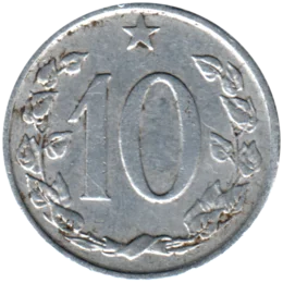 Preview 10 haléřů, 1966 reverse