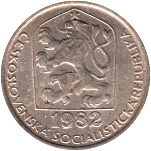 50 haléřů, 1982 Obverse