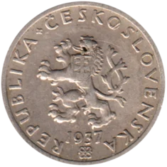Preview 20 haléřů, 1937 obverse