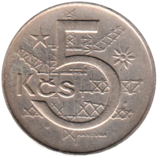 Preview 5 Korun, 1974 reverse