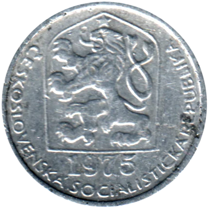 10 haléřů, 1975 Obverse