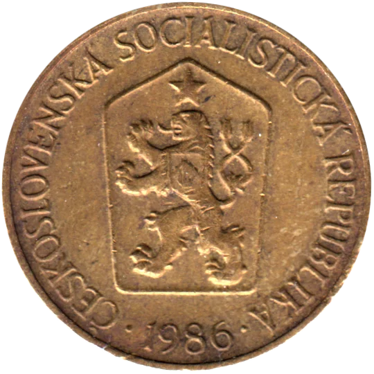 1 Koruna, 1986 Obverse