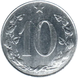 Preview 10 haléřů, 1956 reverse