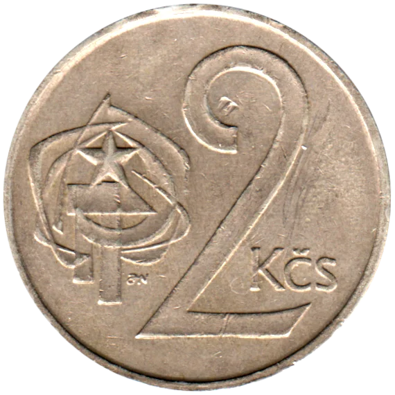 2 Korun, 1974 Reverse