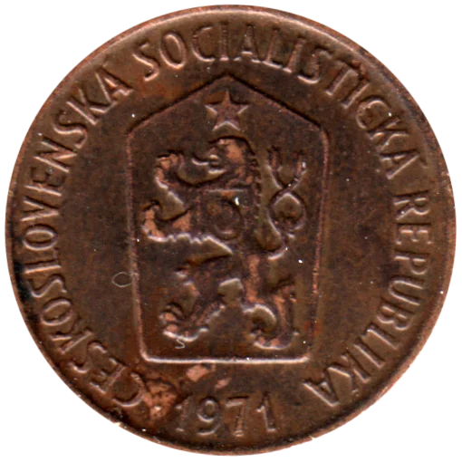 50 haléřů, 1971 Obverse