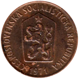 Preview 50 haléřů, 1971 obverse