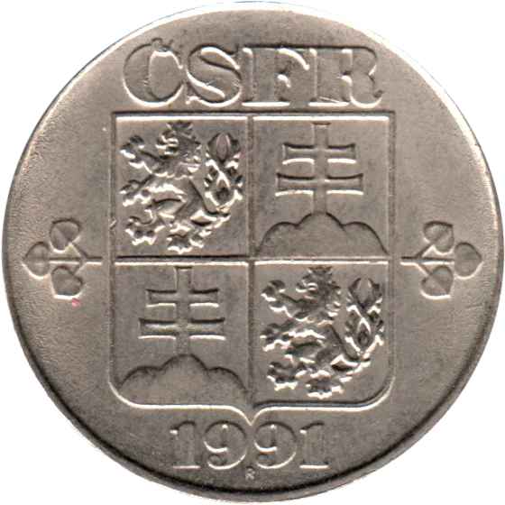 2 Korun, 1991 Obverse