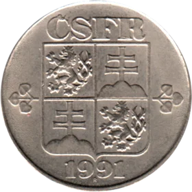 Preview 2 Korun, 1991 obverse