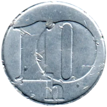 Preview 10 haléřů, 1992 reverse