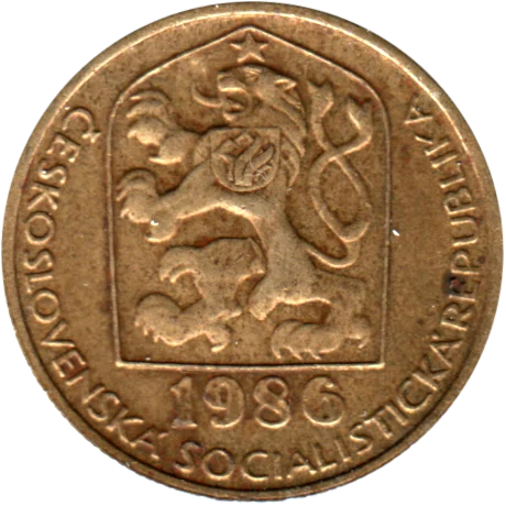 20 haléřů, 1986 Obverse