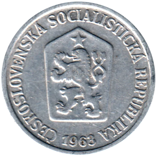 10 haléřů, 1963 Obverse