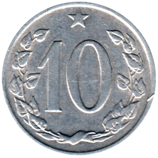 10 haléřů, 1963 Reverse