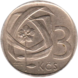 Preview 3 Korun, 1966 reverse