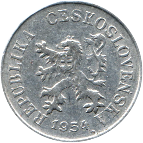 5 haléřů, 1954 Obverse