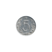 Preview 5 haléřů, 1954 reverse