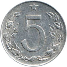 Preview 5 haléřů, 1954 reverse