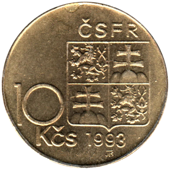 10 Korun, 1993 Reverse