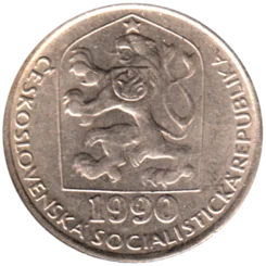 Preview 50 haléřů, 1990 obverse