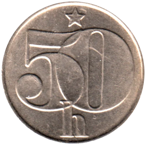 50 haléřů, 1990 Reverse