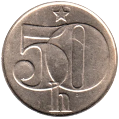 Preview 50 haléřů, 1990 reverse