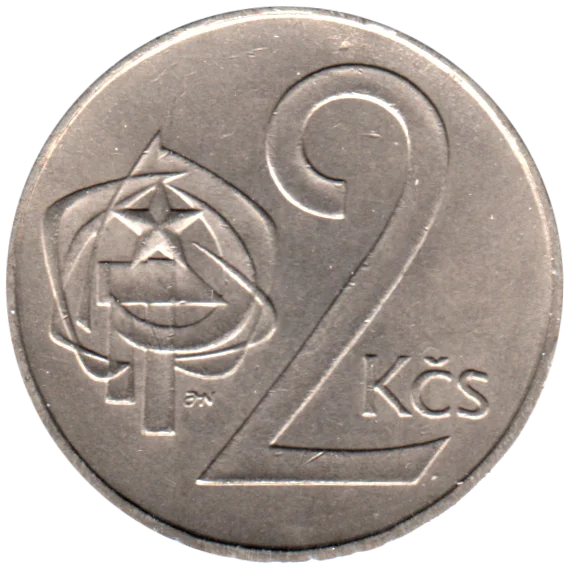 2 Korun, 1989 Reverse