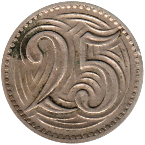 25 haléřů, 1933 Reverse