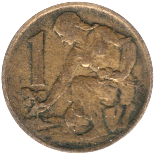 1 Koruna, 1976 Reverse