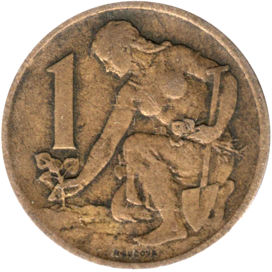1 Koruna, 1970 Reverse
