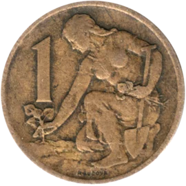 Preview 1 Koruna, 1970 reverse