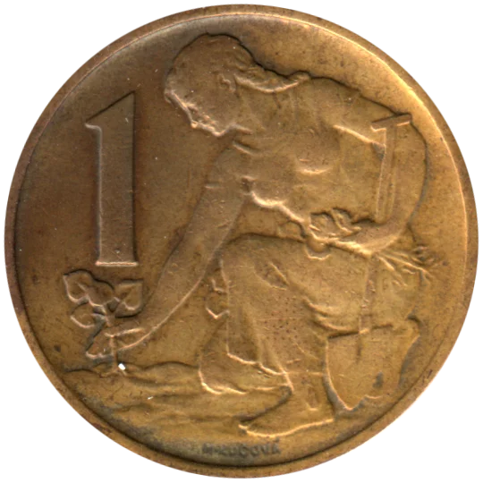 1 Koruna, 1964 Reverse