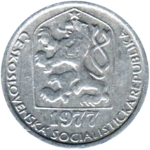Preview 10 haléřů, 1977 obverse