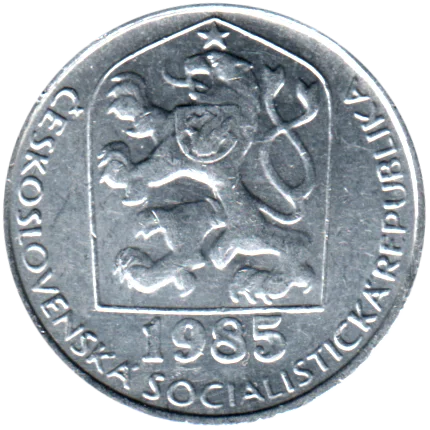 10 haléřů, 1985 Obverse
