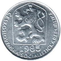 Preview 10 haléřů, 1985 obverse