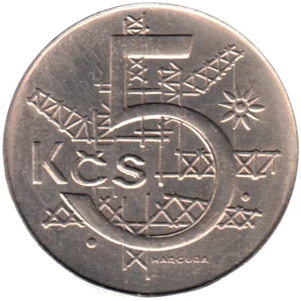 5 Korun, 1991 Reverse