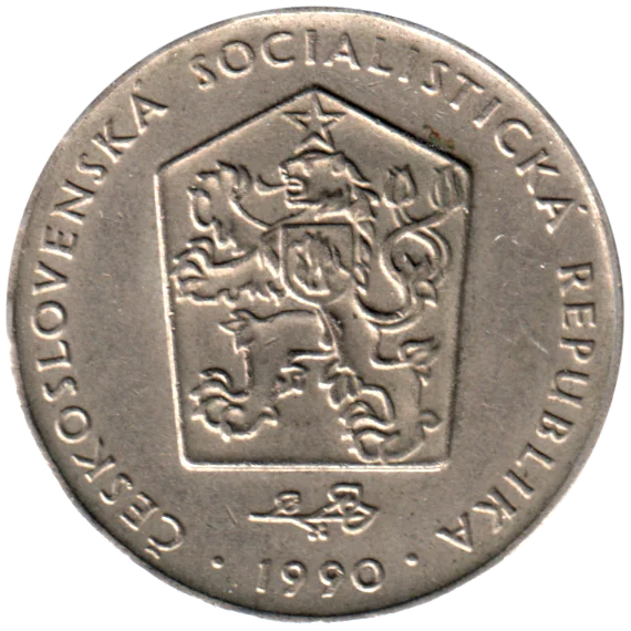 2 Korun, 1990 Obverse