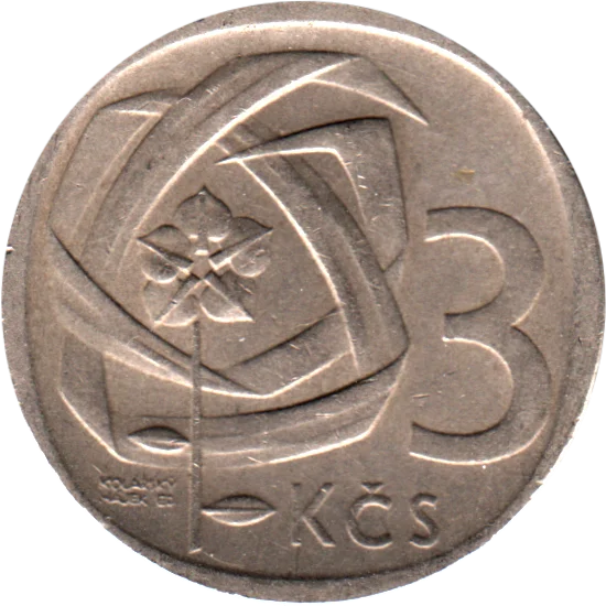 3 Korun, 1965 Reverse
