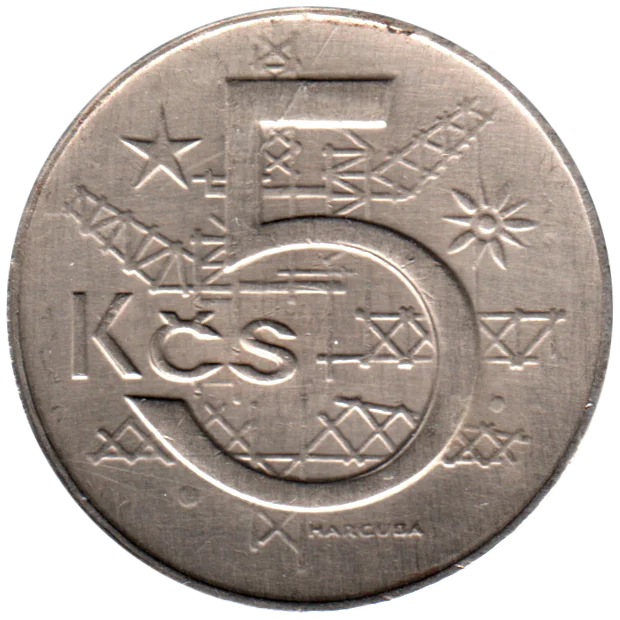 5 Korun, 1975 Reverse