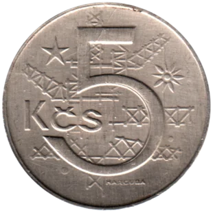 Preview 5 Korun, 1975 reverse