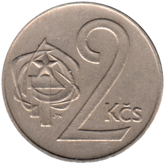 2 Korun, 1975 Reverse