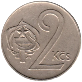 Preview 2 Korun, 1975 reverse