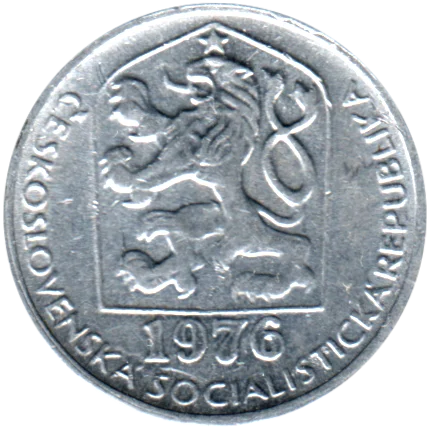 10 haléřů, 1976 Obverse