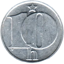 Preview 10 haléřů, 1976 reverse