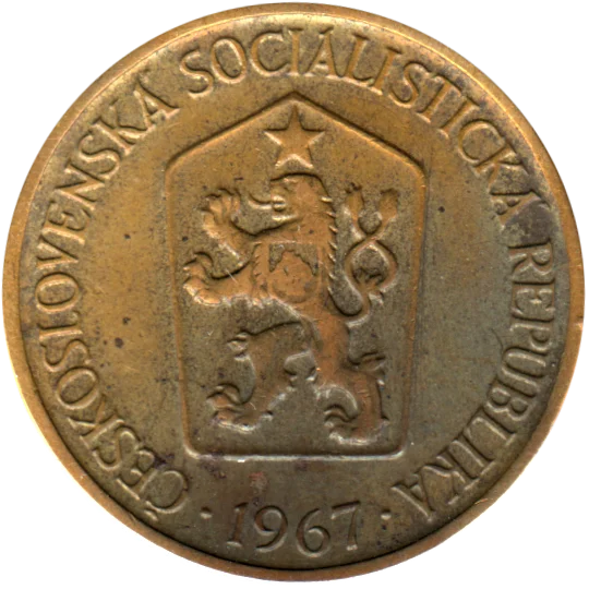 1 Koruna, 1967 Obverse