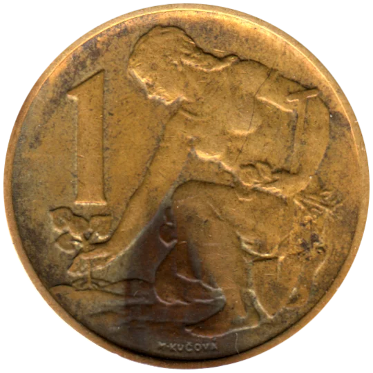1 Koruna, 1967 Reverse